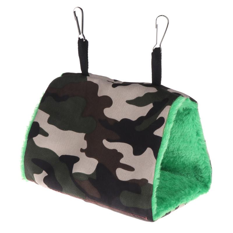 Гнездо для попугая, гамак, подвесная пещера, клетка, теплая зимняя клетка для птиц, кровать, игрушки, домик для хомяка, принадлежности для птиц камуфляжный