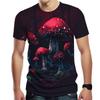 3D Print Psychedelic Mushroom Graphic T-Shirt Men Personality T Shirts Unisex Fashion Casual Short Sleeve Harajuku Tops Kid Tees