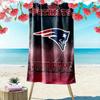 Name Custom New England Patriots Print Beach Towel, Large Soft Quick Dry Towel for Beach Camping Swimming