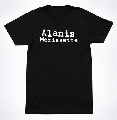 Alanis Morissette Text Shirt Alternative Rock 90s Icon Black Shirt 1990's
