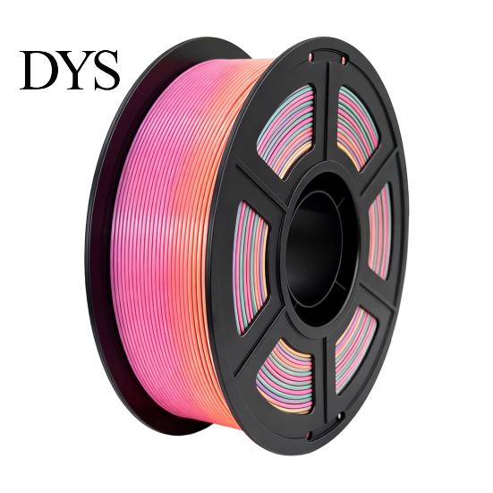 PETG Filament Roll Rainbow Gradient for 3D Printer, 1.75mm 1Kg Spool High Speed Printing Supplies Candy Color Filament, Multicolor Most Printers