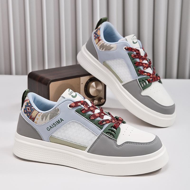 Mens Skate Shoes 2026 New Trend Casual Sneakers Breathe Wear-resistant Anti Slip Flat Street Skateboarding Shoes for Man