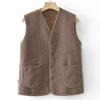Lamb wool integrated vest velvet thickened warm lady middle-aged mother autumn and winter versatile coat vest