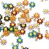 20pcs Enamel Daisy Flower Charms Stainless Steel Pendants Gold Color Beads for Bracelets Necklace Jewelry Making DIY No Fade