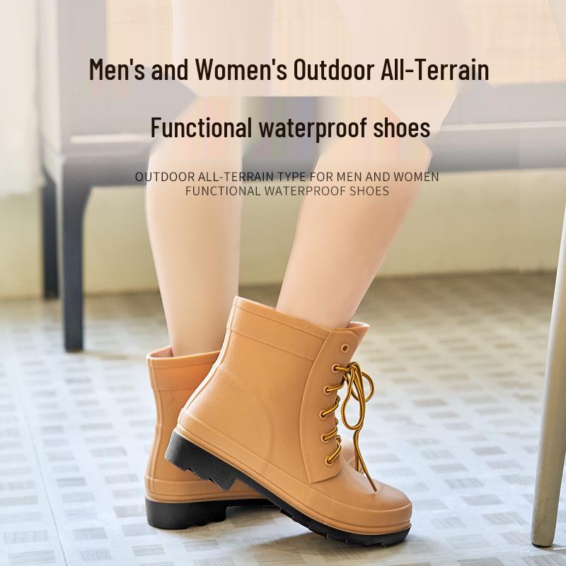 

Unisex Cross-Border PVC Waterproof Non-Slip Low-Cut Rain Boots: Wear-Resistant Thickened Martin Style 45