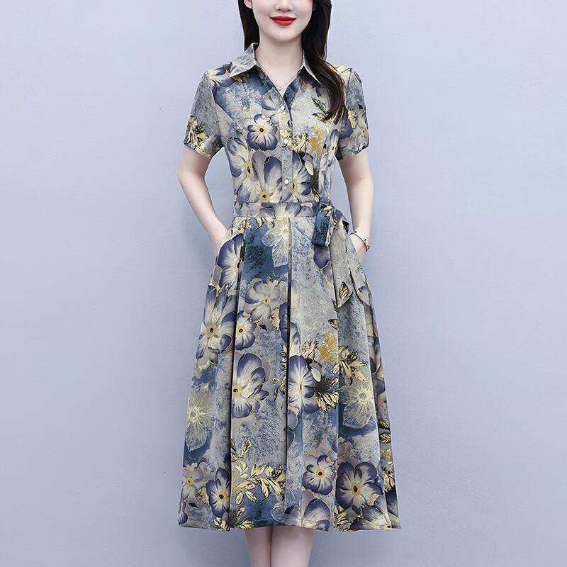 Aigre A-Line Polo Neck Summer Dress