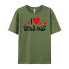 I Love Bowling Plain T Shirts Wholesale Short Sleeve Tshirt Unisex Luxury Clothing Shirts For Unisex Large Size