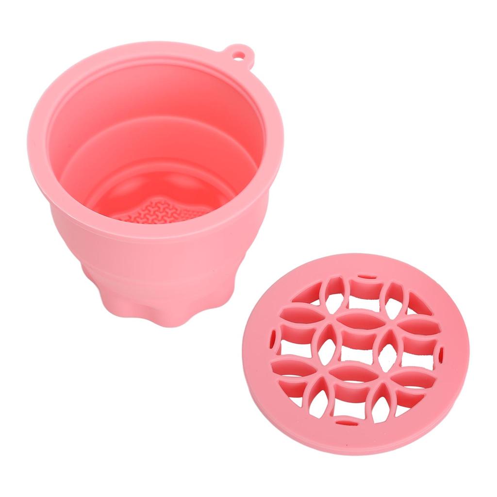 Makeup Brush Cleaner Cup Cosmetic Brush Cleaning Pad Drying Rack Silicone Scrubber Bowl Portable Washing Tool