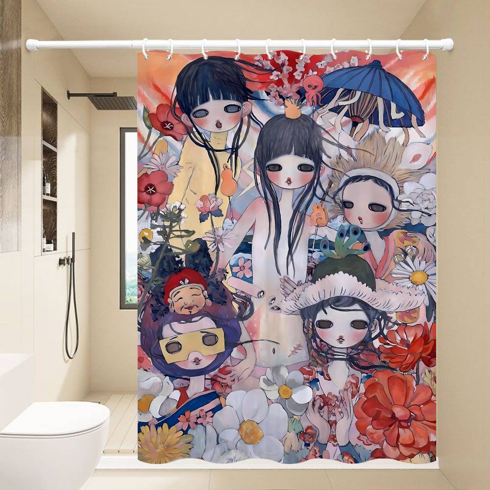 Aya Takano 1 Piece Of 150x180cm Printed Shower Curtain Partition Bathroom Waterproof And Mold Resistant