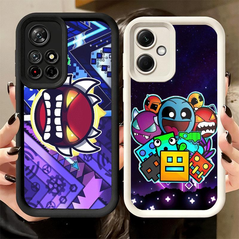 Geometry Dash Game Soft Phone Case for Xiaomi Poco X7 X6 X5 Pro X4 Gt X3 F7 Ultra M8 M7 Redmi 15C 15 14C 13 13C 12 12C 10 10C