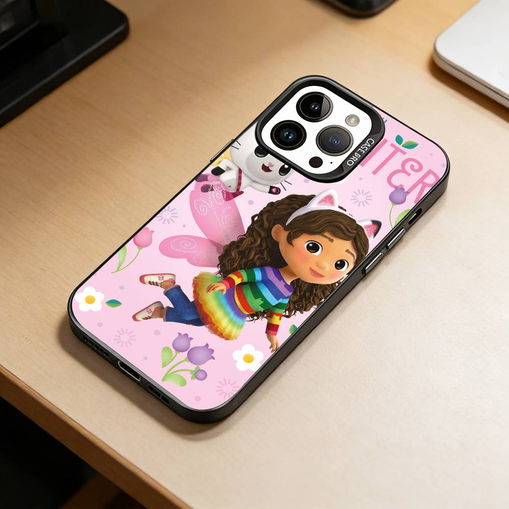 G-Gabby Cats Phone Case For iPhone 17,16,15,14,13,12,11 Plus,Pro Max,XS,Colorful Silver Phone Case Funda Cover