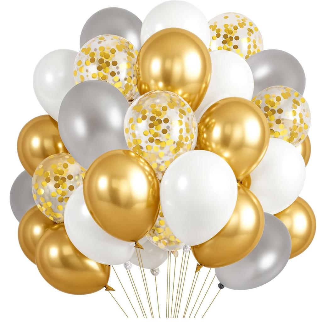 80Pcs multi-color latex balloon set suitable for birthday parties, weddings, Valentine's Day party decoration