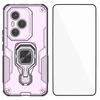 For Honor 400 Pro 5G (Global) Phone Case WANLONFENG PC TPU Back Cover Kickstand with Tempered Glass