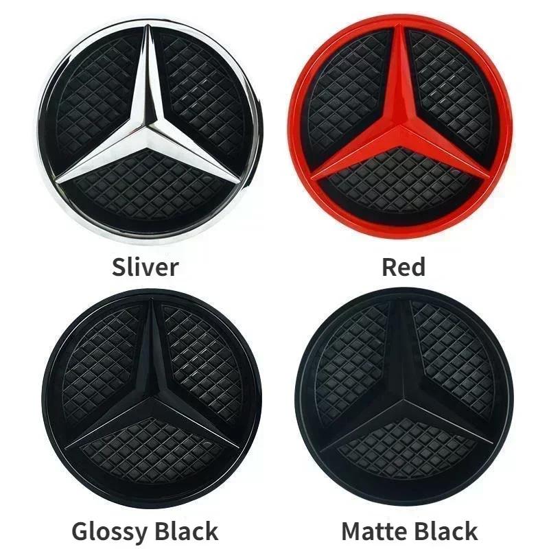 1X·3D ABS Car Front Grille Badge for Mercedes Benz W204 2006-2012 B/V class 2005-2010 Cover Star Logo Grid hollowed-out label QK7