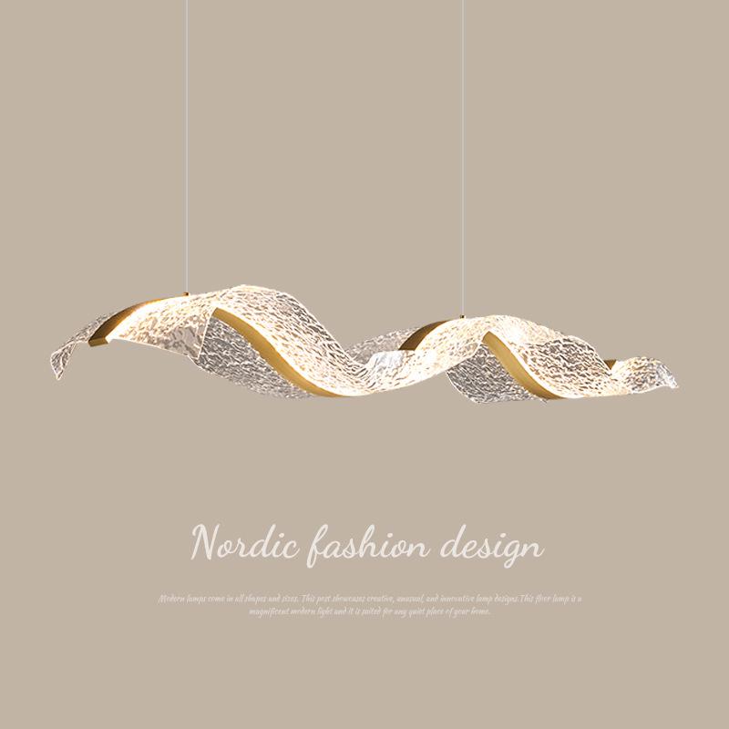 Nordic Starry Sky Wave Chandelier - Modern Designer Lighting for Restaurants, Hotels, Bars, and Tea Rooms