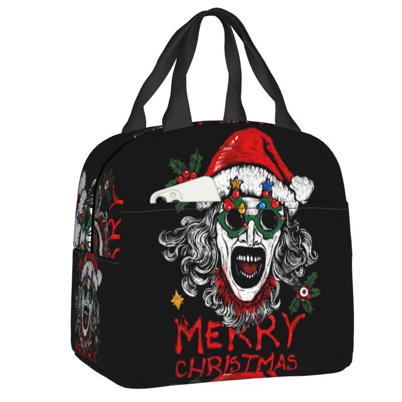 Custom Poster Of T-Terrifiers Halloween Resuable Lunch Boxes Women Leakproof Cooler Thermal Food Insulated Lunch Bag Office Work