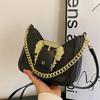 Mode Damen Kette Umhängetasche Designer Luxus Klassischer Trend Klassische Schultertasche Metall Leder Plutonium Damen Messenger Bag
