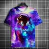 Animal Men's T-shirt 3d Tiger Print Men's Tops Casual Short Sleeve Simple T-shirt Summer Round Neck T-shirt Men's Ultra Clothing