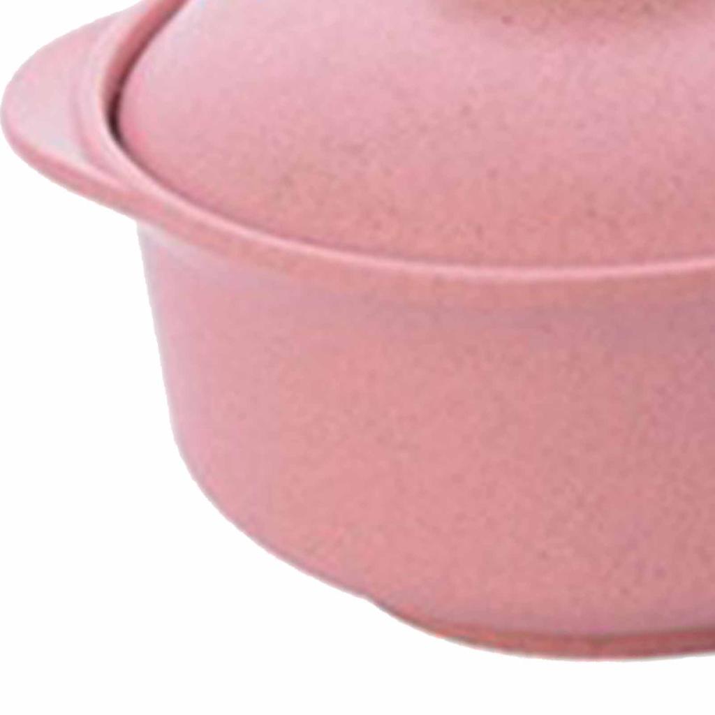 Instant-Nudeln Schüssel Nordic Style Studenten Multifunktions-Lebensmittelbehälter mit Deckel Pink