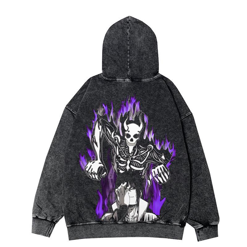 Naruto Vintage Oversized Hooded Jacket - Japanese Anime Style (Autumn/Winter)