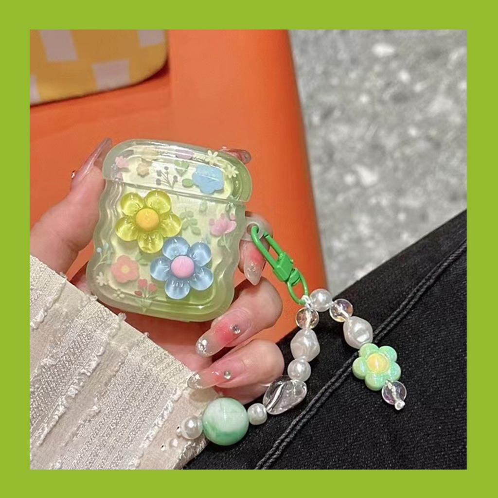 Three-dimensional Flowers for AirPods Protective Cover Three Generations Pro1 Apple Wireless Bluetooth Headset Cover 1 Generation Cute