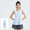 Women's Mesh Splicing Yoga Vest - Stylish Back Design for Running, Training, and Fitness