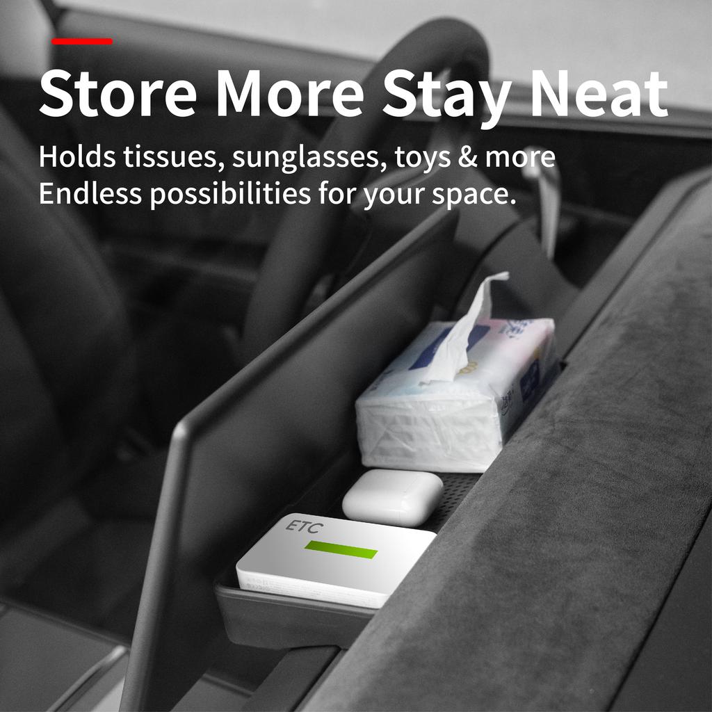 For Tesla Model 3 Highland/Model Y Juniper/Model YL 2025-26 Rear Screen Storage Box, Center Console Organizer Tray & Dashboard