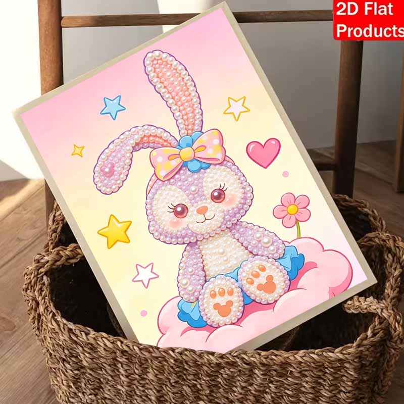 Disney 5D DIY Pearl Painting Kit, Adorable Bunny Star Cloud Home Bedroom Wall Decor Crafts Handmade Gift for Her