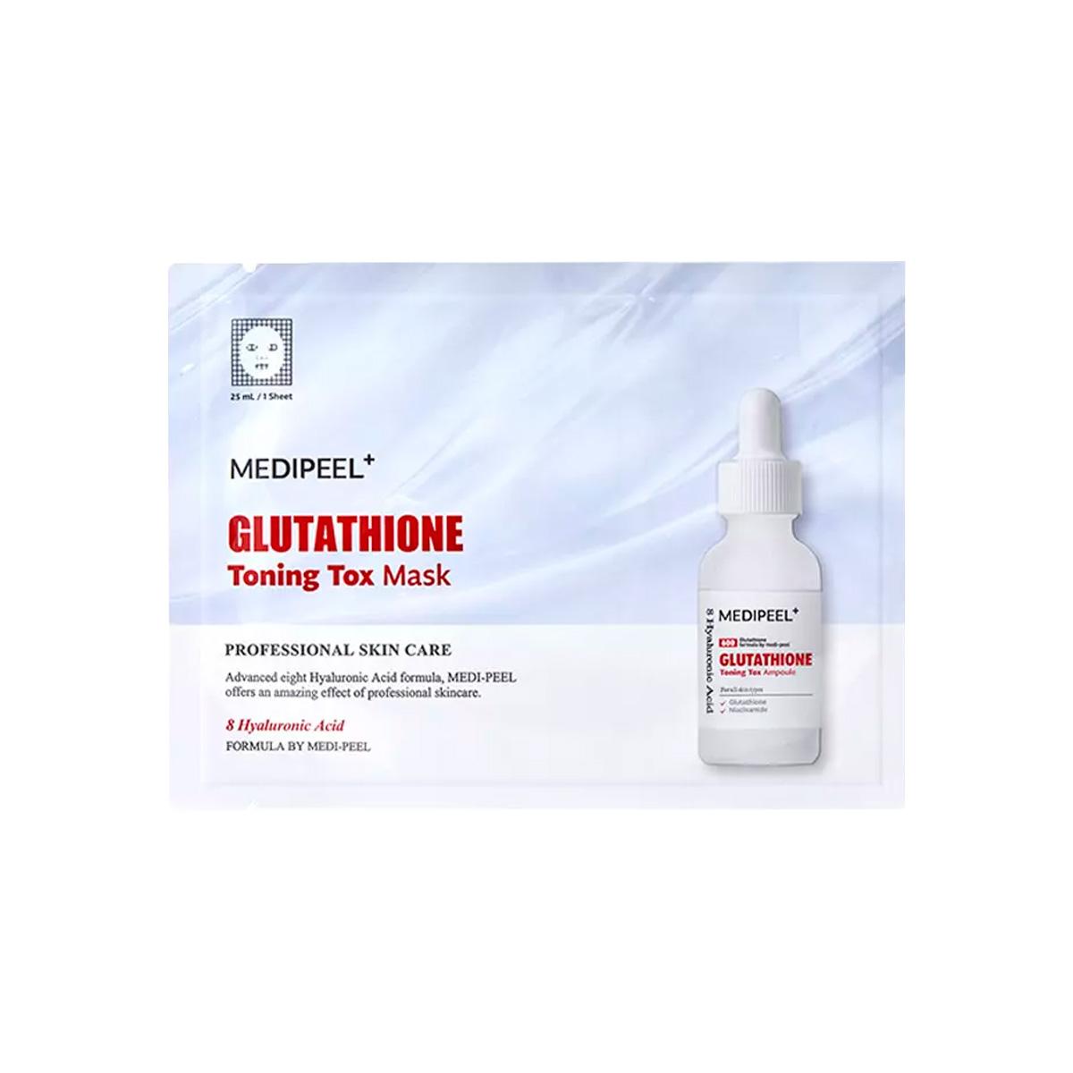 

MEDI-PEEL Маска-тоник Glutathione Tox Mask 25мл*10мл, отбеливающая, осветляющая, увлажняющая, корейская косметика, Kbeauty, образец 25ml x 10ea