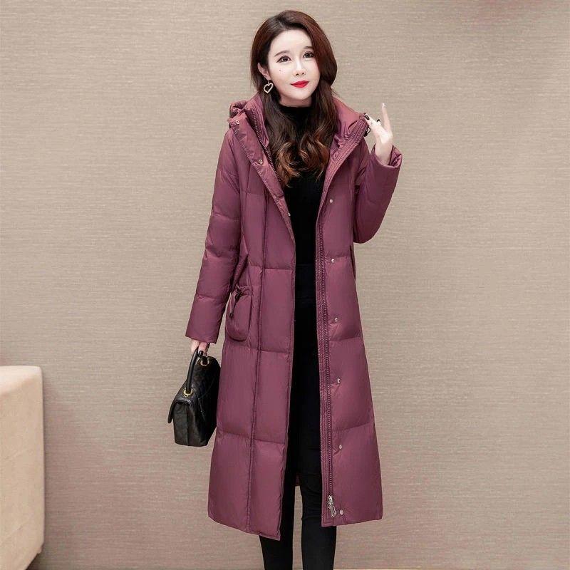 Fashionable Long Hooded Down Cotton-padded Jacket, Loose Cotton-padded Jacket for Women Winter