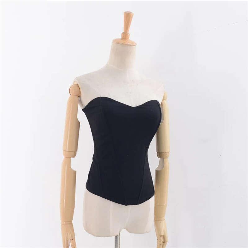 Fish Bone Corset Tops for Women, Bustier Shapewear Gerie, Lace Waist Push Up