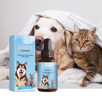 Gotas probióticas para mascotas Molestias físicas para perros y gatos Mal aliento oral Solución para el cuidado de mascotas para perros y gatos - Placa en mascotas 50 ml