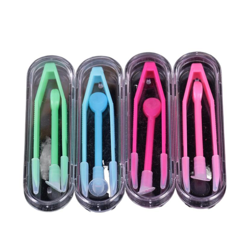 Girl Travel Contact Lenses Tweezers Suction Stick Plastic Mini Contact Lens Case Eyes Care Tool Kit Accessories