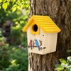 Hanging Wooden Birdhouse Lightweight Garden Bird House Rustic for Balcony