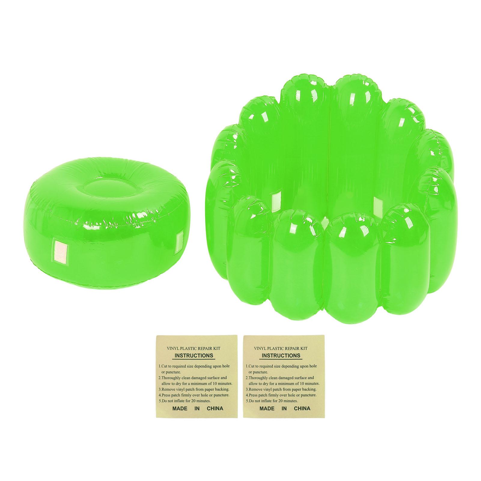 

Надувной диван-кресло портативное уличное надувное сиденье для дивана прозрачный конфетный цвет для домашнего проживания Ro Green