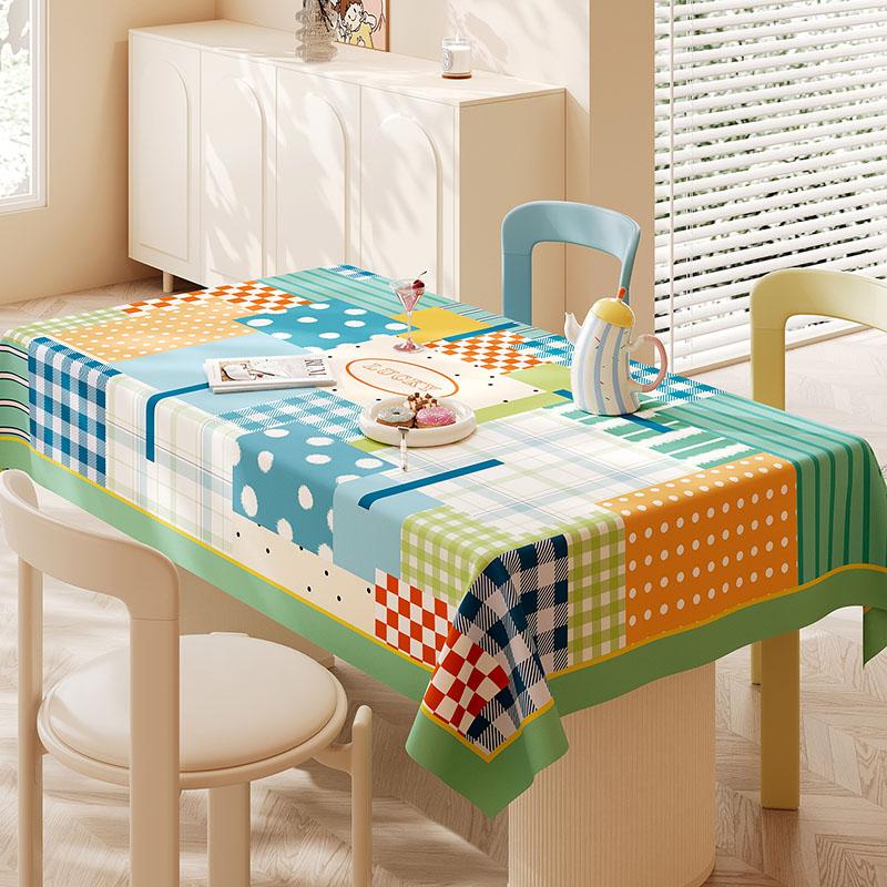 

Cartoon Dopamine Pvc Tablecloth High-Quality Waterproof Washless Table Cover for Living Room Party Holiday Soft Home Decoration 120x120cm