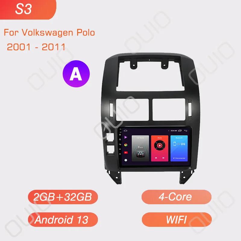 Android 13 Carplay Radio For Volkswagen Polo Mk4 IV 2001-2009 Car Stereo Multimedia Player Android Auto GPS Navigation 2DIN DSP