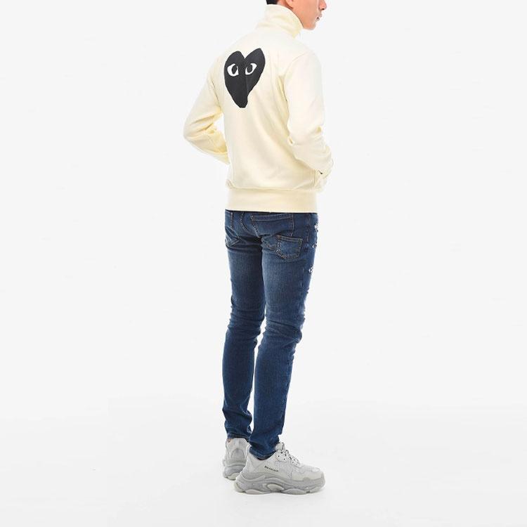 Comme des Garçons PLAY Sudadera con Cremallera y Corazón Negro Grande PLAY de COMME des GARCONS 'Off-White' para Hombre AZ-T256-051-3