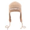 TaoTech Knit Hat with Cold Weather Unisex Helmet Winter Earflaps, Protection, Cap, Beanie, Inner, (Flight/Ivory)