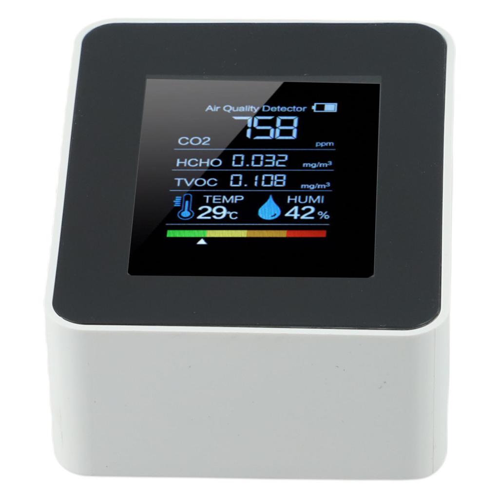 Carbon Dioxide Detector 5-in-1 Air Quality Detector Multi-mesh Design