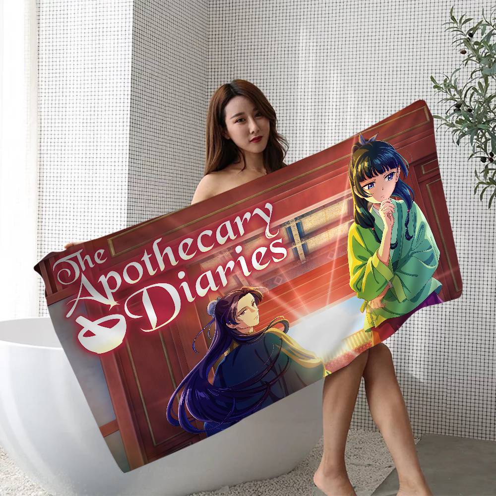 Anime The Apothecary Diaries Microfiber Printed Beach Towel Mountain Climbing Yoga Beach Swimming Running Absorbent Soft Towel