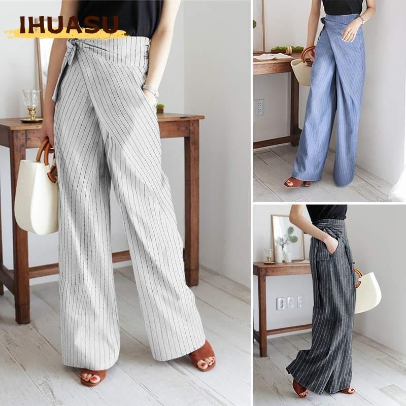 IHUASU Casual damesbroeken en capri's met effen print