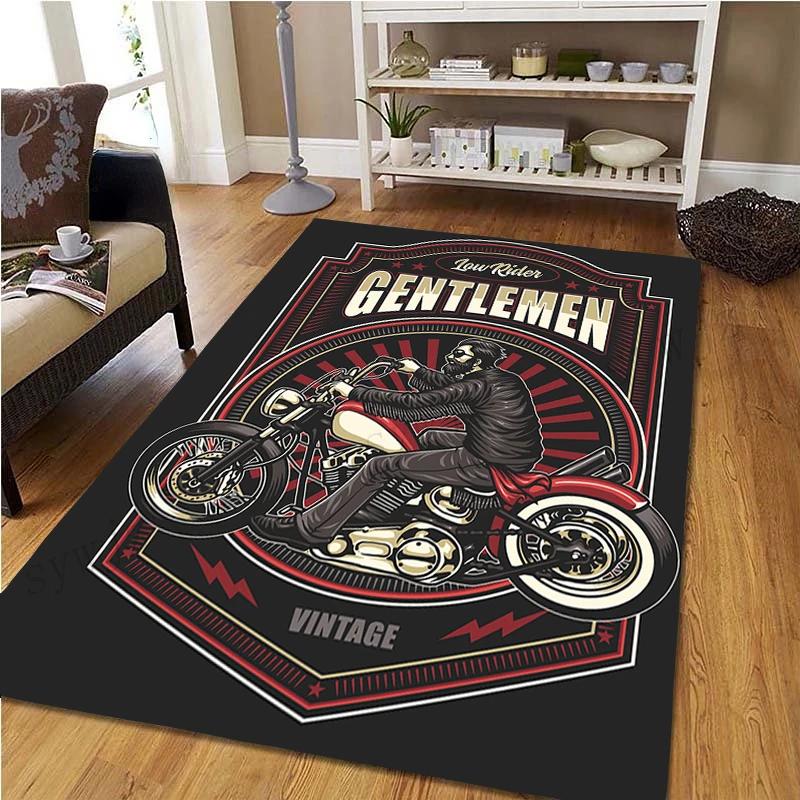 Tappeto Tappeto Stampato 3D Tappetini Antiscivolo Zerbino Poster Classico Moto Auto Retrò Tappeti Soggiorno Camera da Letto Decorazioni per la Casa