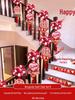 Wedding Stair Decoration Kit: Creative Escalator Flowers & Ribbons for Handrail Arrangement