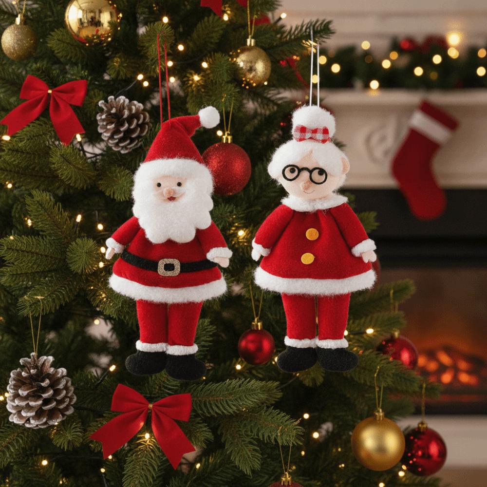 Exquisite Santa Claus Hanging Pendant Creative Xmas Hanging Decoration Christmas Tree Decor