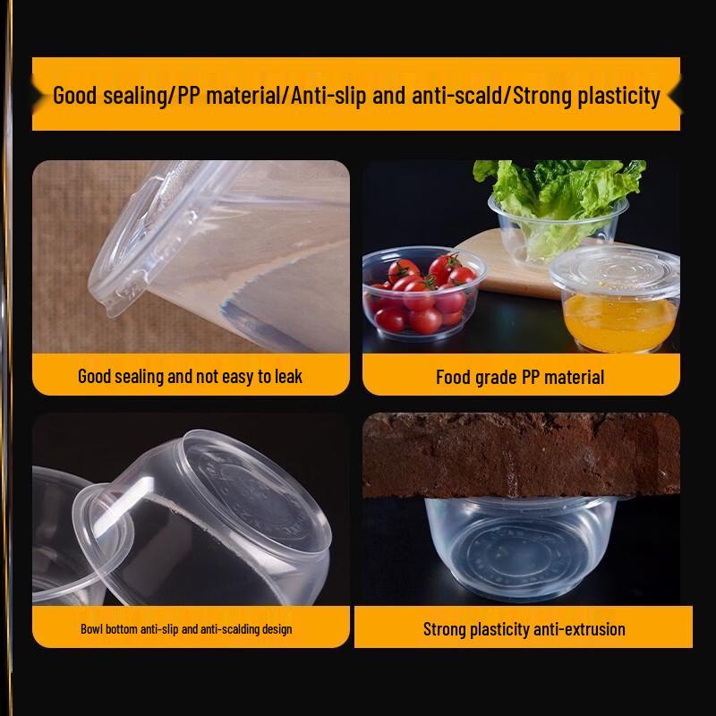 Disposable Round Food Bowls with Lids