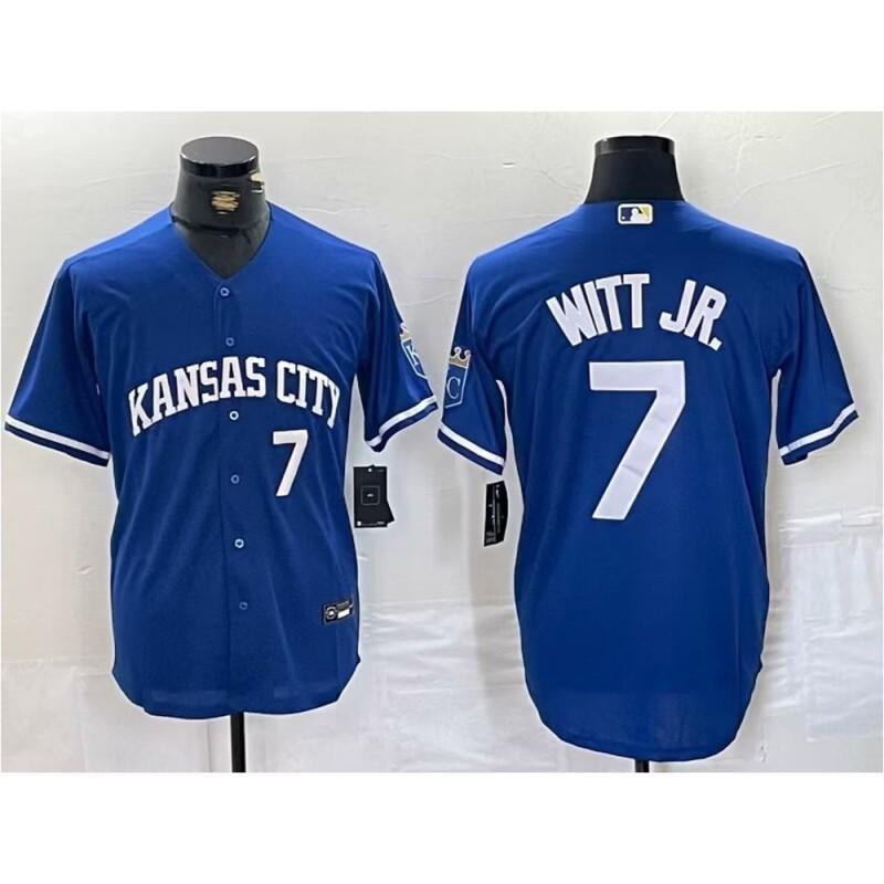 MLB Kansas City Royals Baseball Jersey Custom Number 7 Or 16 Embroidered Sportswear Men Women Fall