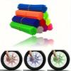 72pcs Colorful Bicycle/Motorcycle Accessory Spoke Covers, Universal Steel Wire Protection Sleeve