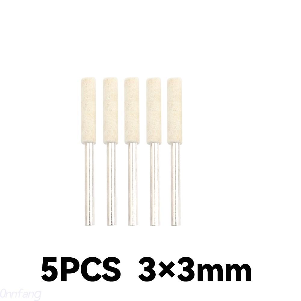 10Pcs/5Pcs Wool Felt Mounted Polishing Buffing Wheel OD 3-10mm Grinding Head for Dremel Drill Rotary Tool 3mm Shank