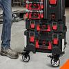 Industrial Grade Caster Base Sturdy Steel Rolling Cart with Large Wheels Workshop Utility Cart for Toolbox Appplication